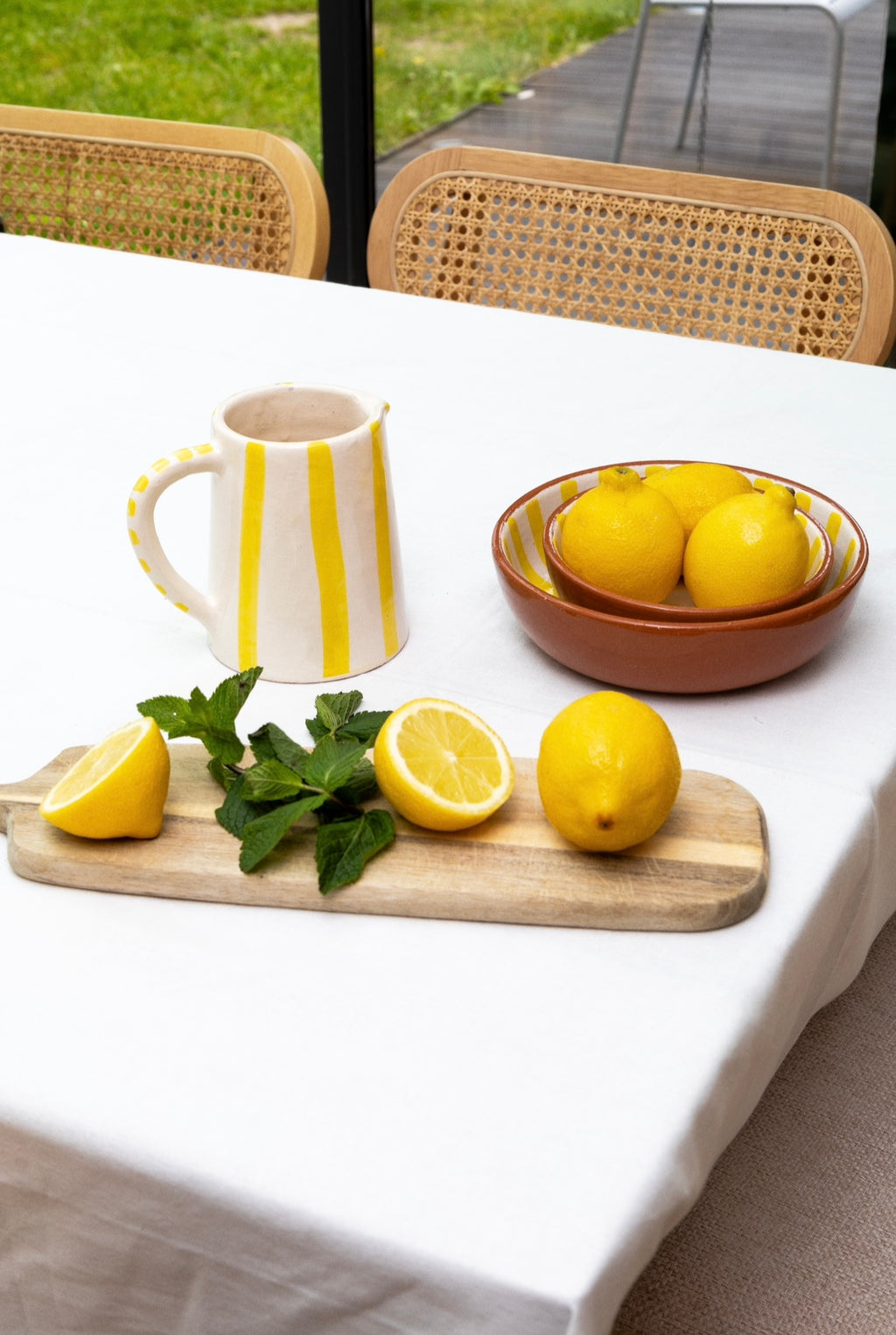 Assiette creuse rayée - Malaga