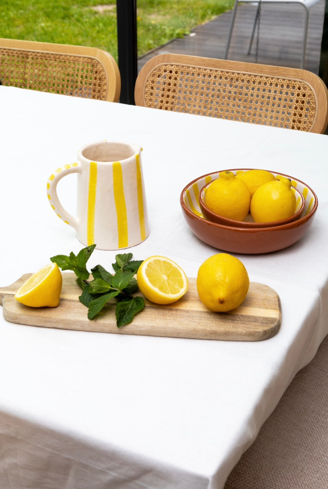 Assiette creuse rayée - Malaga